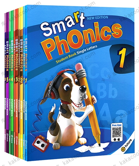 麦克森自然拼读教材EFL Smart Phonics 全5级白板软件+学生用书+练习册+教师用书+音频