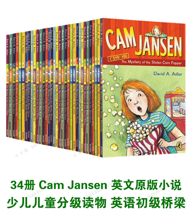 初级章节书照相机女孩《Cam Jansen》儿童钟情的侦探故事合集34本，PDF+epub+mobi+MP3